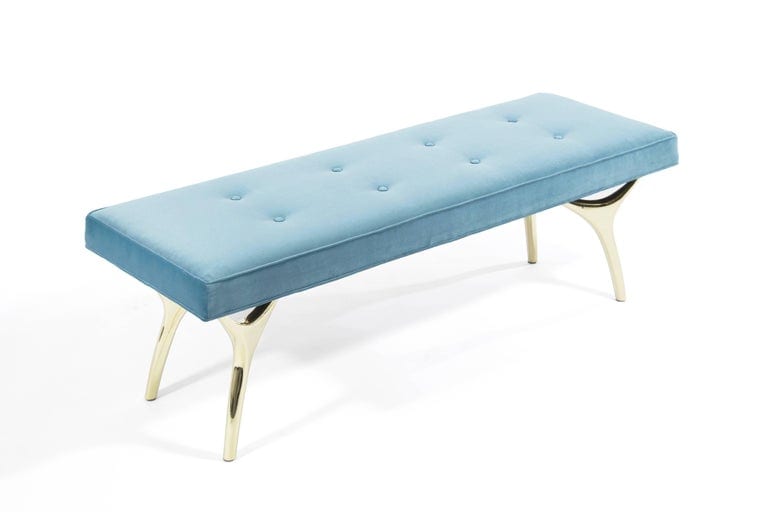 Crescent Bench Series 60 in Polished Brass