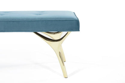 Crescent Bench Series 60 in Polished Brass