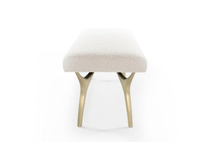 Crescent Bench Series 48 in Brushed Brass