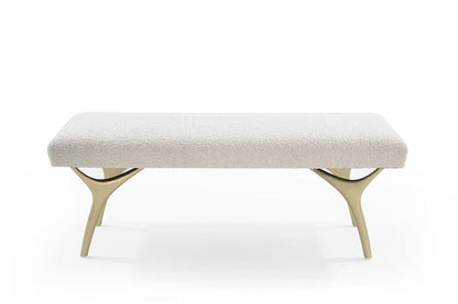 Crescent Bench Series 48 in Brushed Brass