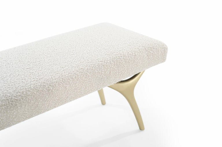 Crescent Bench Series 48 in Brushed Brass