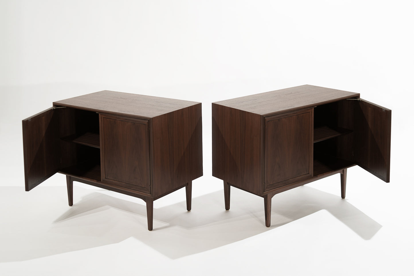 Set of Walnut Cabinets by Kipp Stewart, 1950s