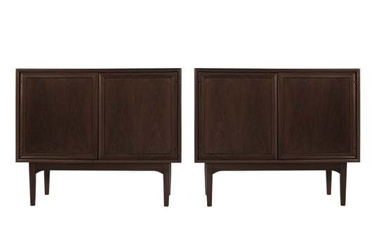 Set of Walnut Cabinets by Kipp Stewart, 1950s