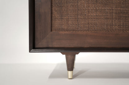 Mid-Century Modern Dark Walnut Credenza, C. 1950s