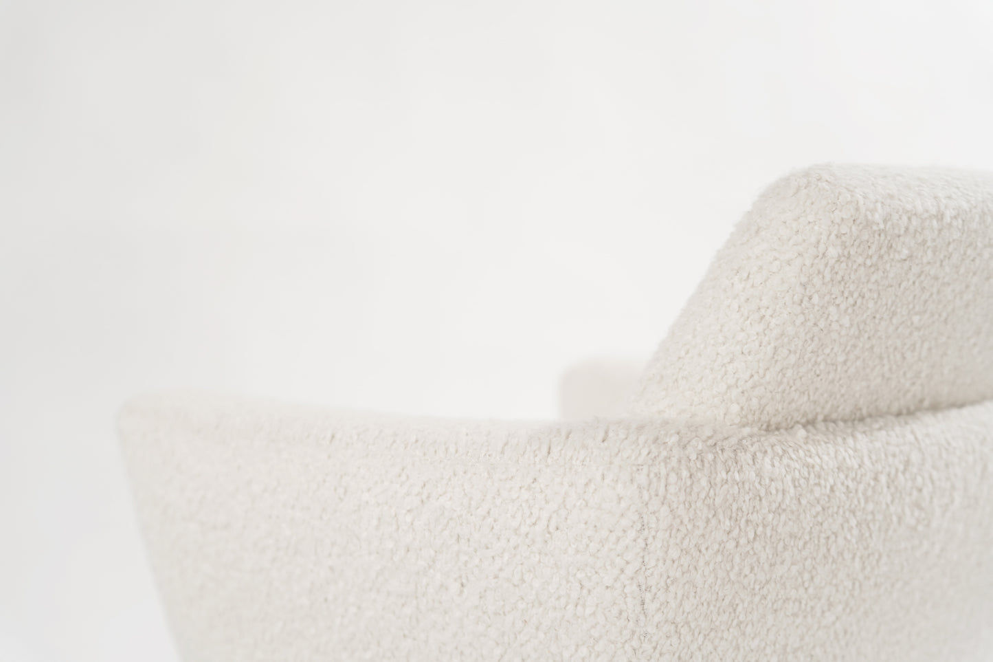 Sculptural Low-Profile Lounge Chairs in Bouclé, Denmark, 1950s