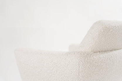 Sculptural Low-Profile Lounge Chairs in Bouclé, Denmark, 1950s