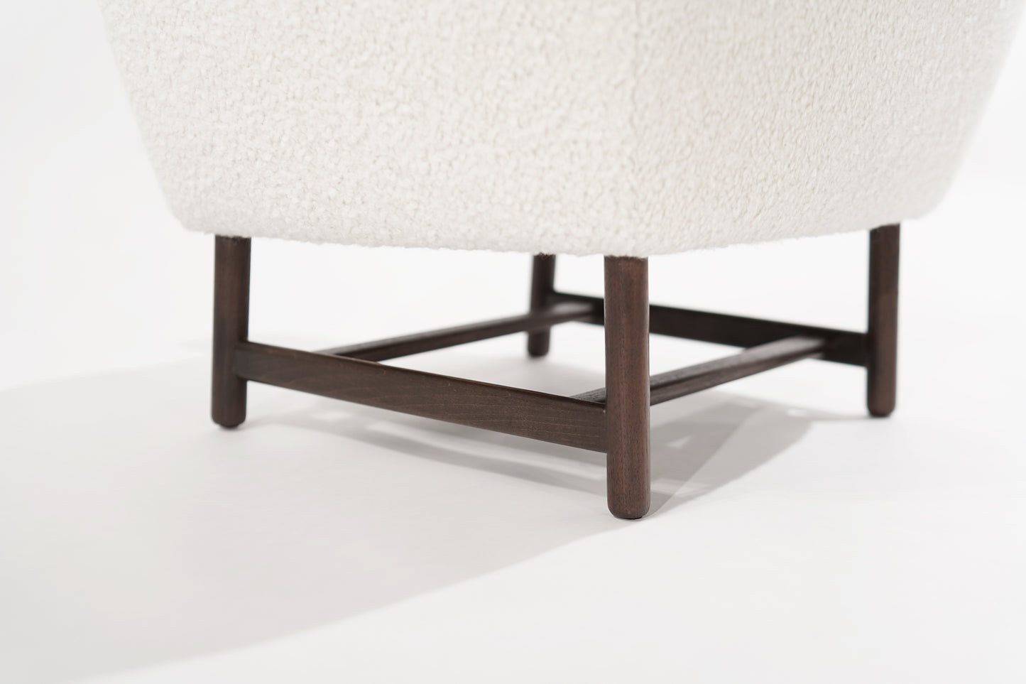 Sculptural Low-Profile Lounge Chairs in Bouclé, Denmark, 1950s