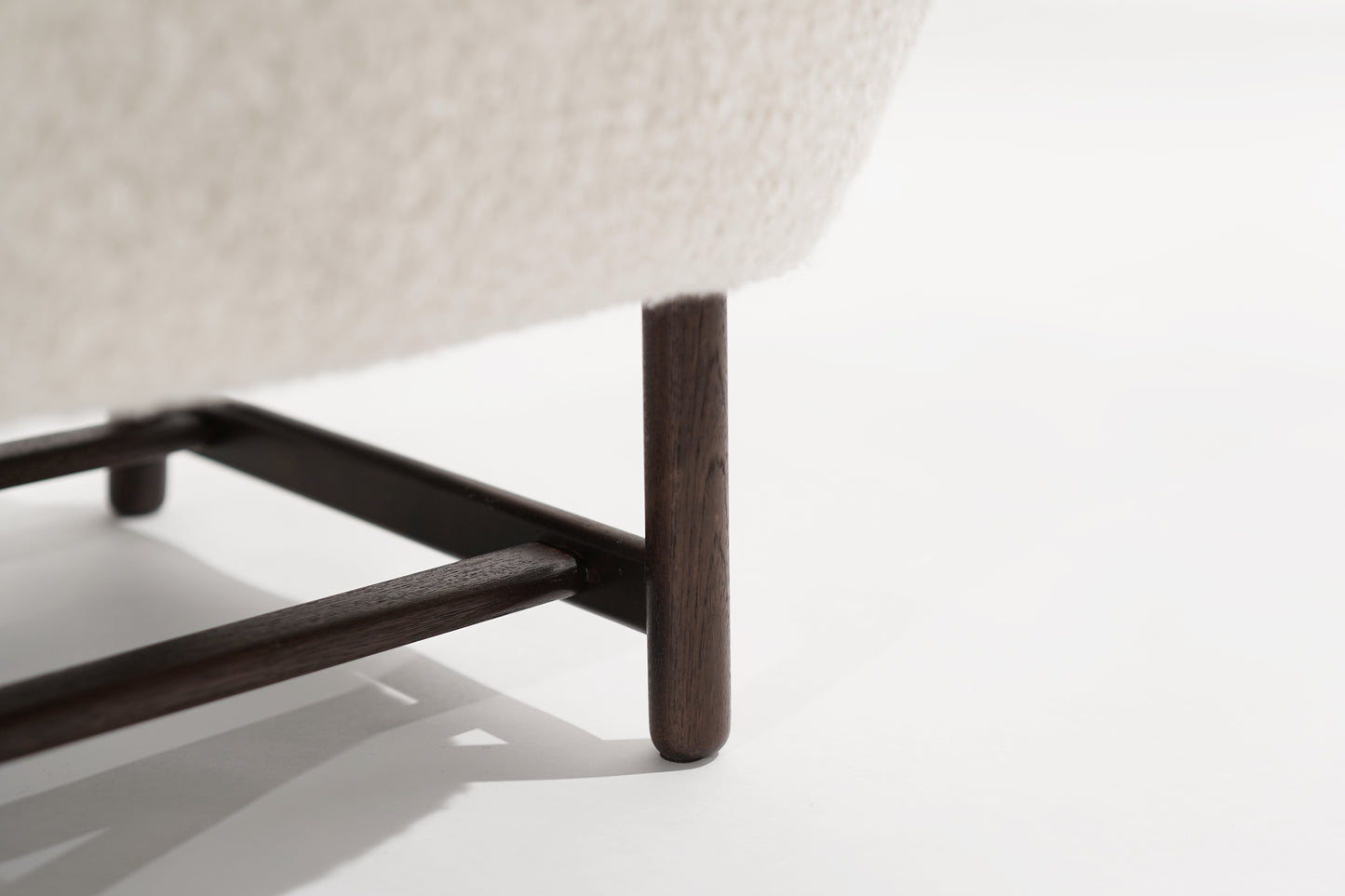 Sculptural Low-Profile Lounge Chairs in Bouclé, Denmark, 1950s