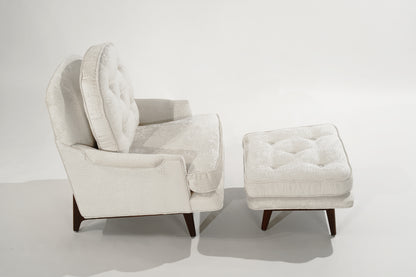 Edward Wormley for Dunbar Janus Collection Chair and Footstool, C. 1950s