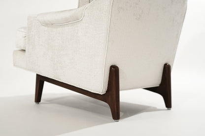 Edward Wormley for Dunbar Janus Collection Chair and Footstool, C. 1950s