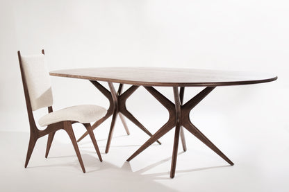 Gazelle Dining Table in Walnut Oval Version