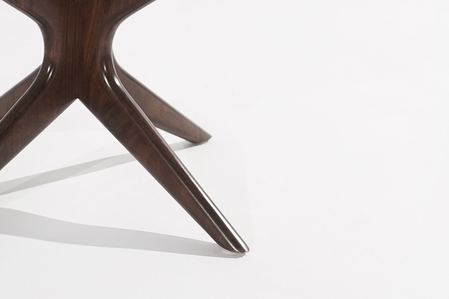 Modernist Gazelle End Table in Walnut and Marble