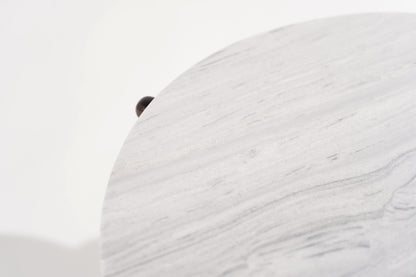 Modernist Gazelle End Table in Walnut and Marble