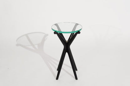 Glass Top Gazelle Collection Drinks Table