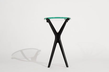 Glass Top Gazelle Collection Drinks Table