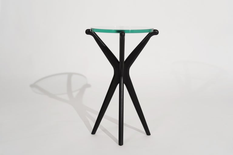 Glass Top Gazelle Collection Drinks Table