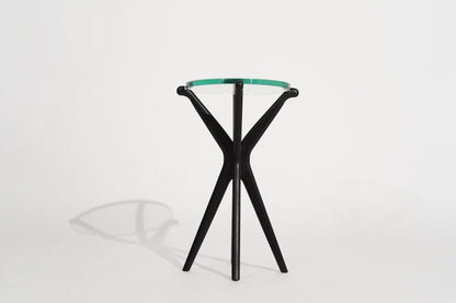 Glass Top Gazelle Collection Drinks Table