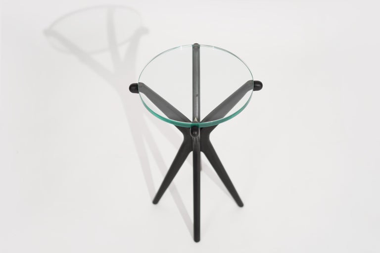 Glass Top Gazelle Collection Drinks Table