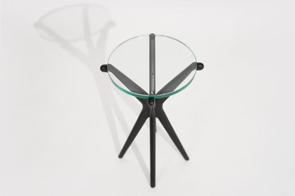 Glass Top Gazelle Collection Drinks Table