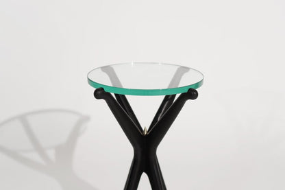 Glass Top Gazelle Collection Drinks Table