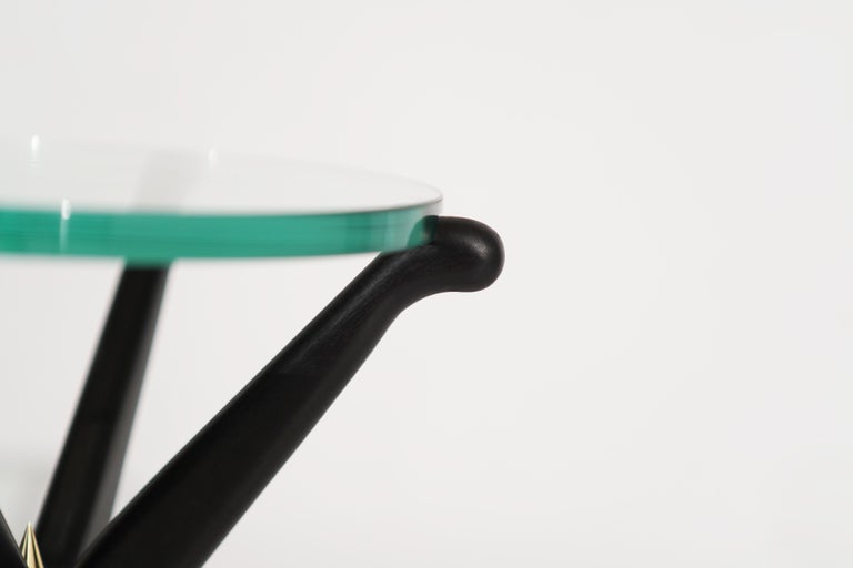 Glass Top Gazelle Collection Drinks Table