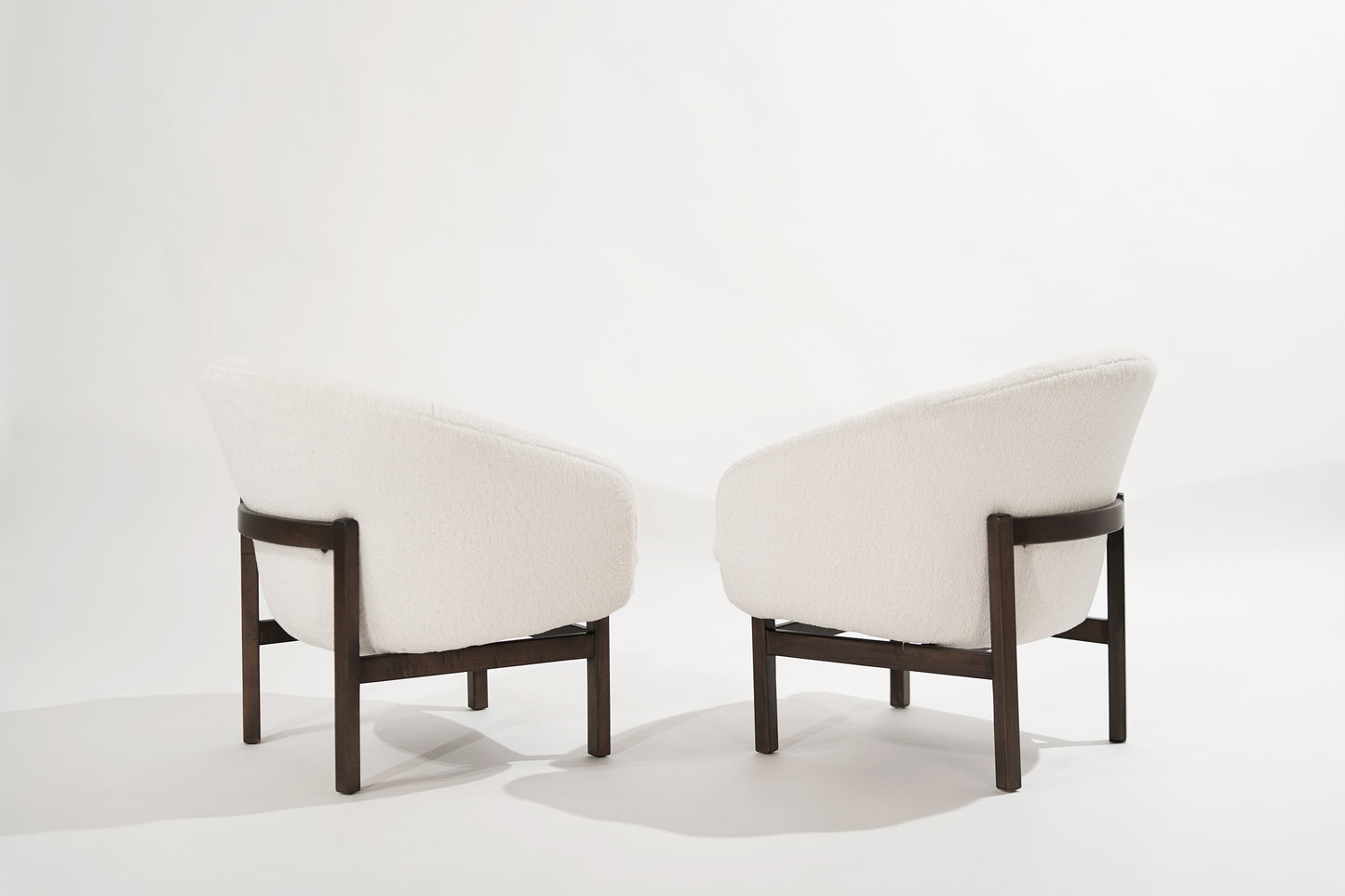 Mid-Century Barrel Lounge Chairs by Lawrence Peabody, 1950s