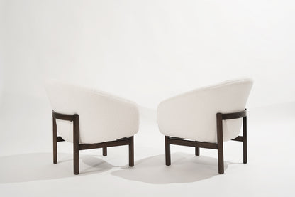 Mid-Century Barrel Lounge Chairs by Lawrence Peabody, 1950s