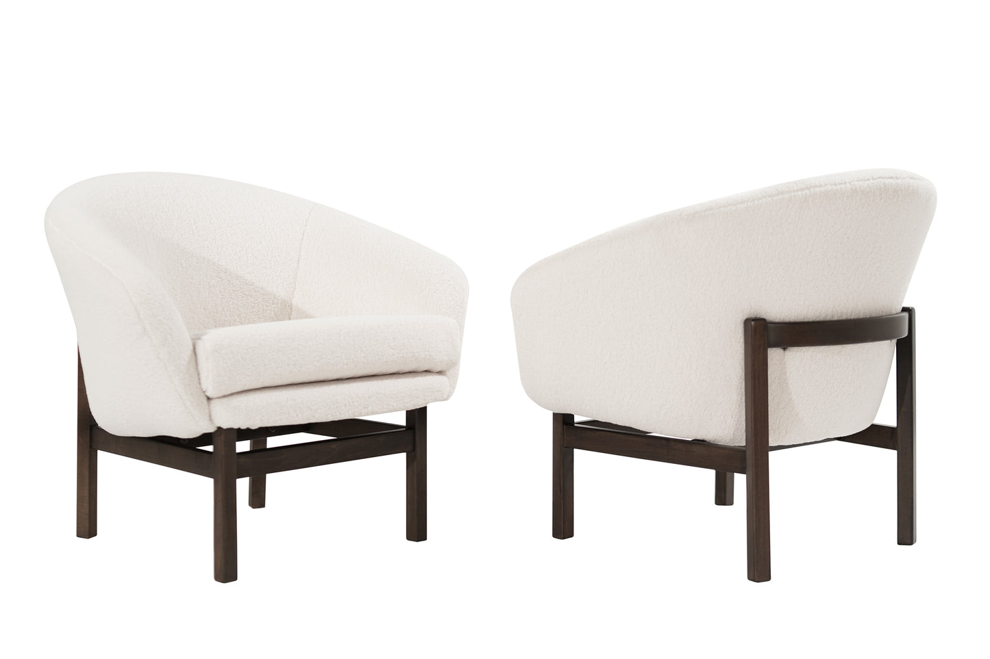 Mid-Century Barrel Lounge Chairs by Lawrence Peabody, 1950s