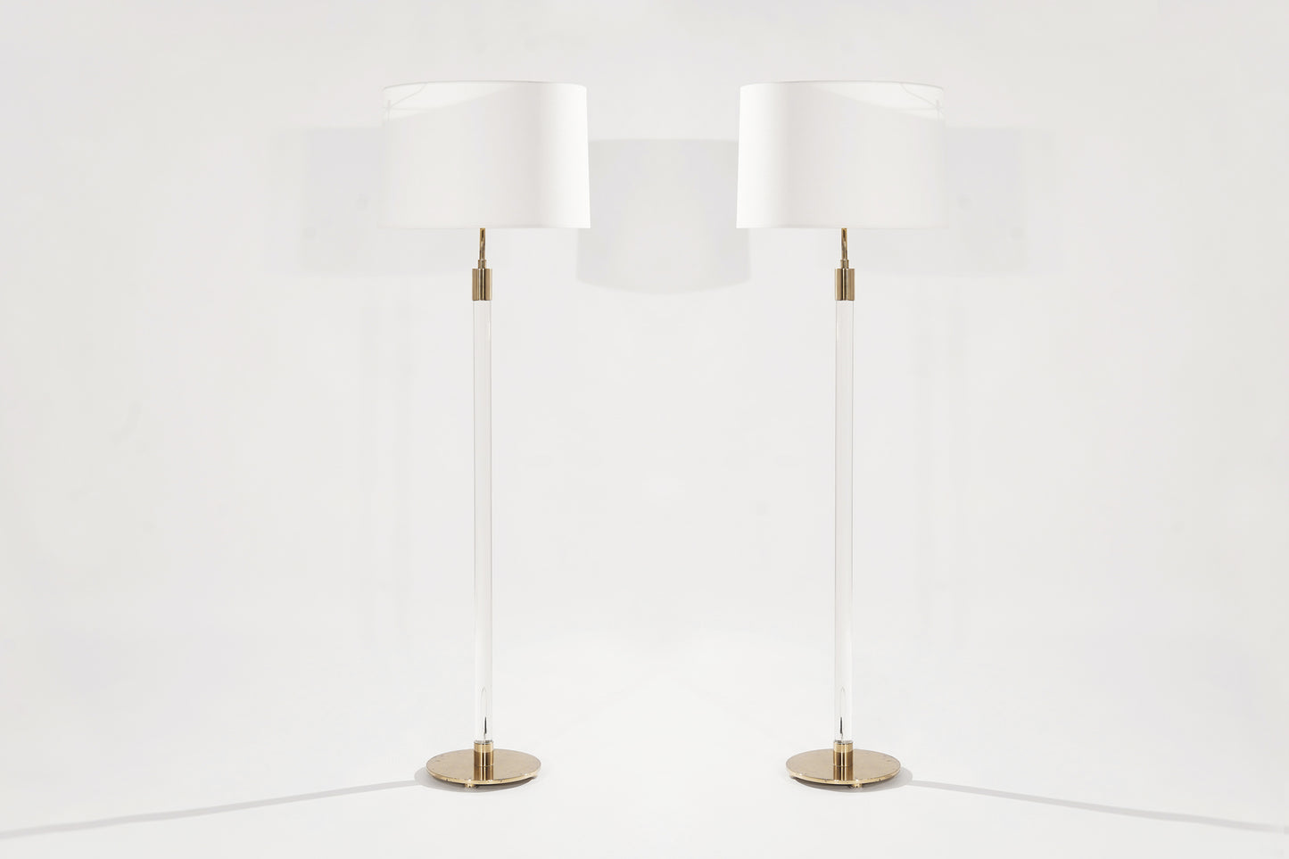 Glass Rod Floor Lamps by Hansen Lighting Co. New York, 1970s