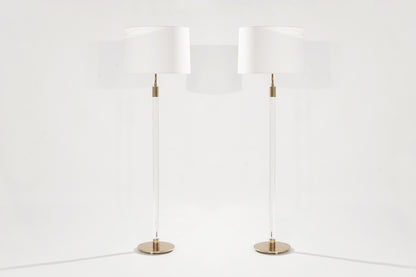 Glass Rod Floor Lamps by Hansen Lighting Co. New York, 1970s