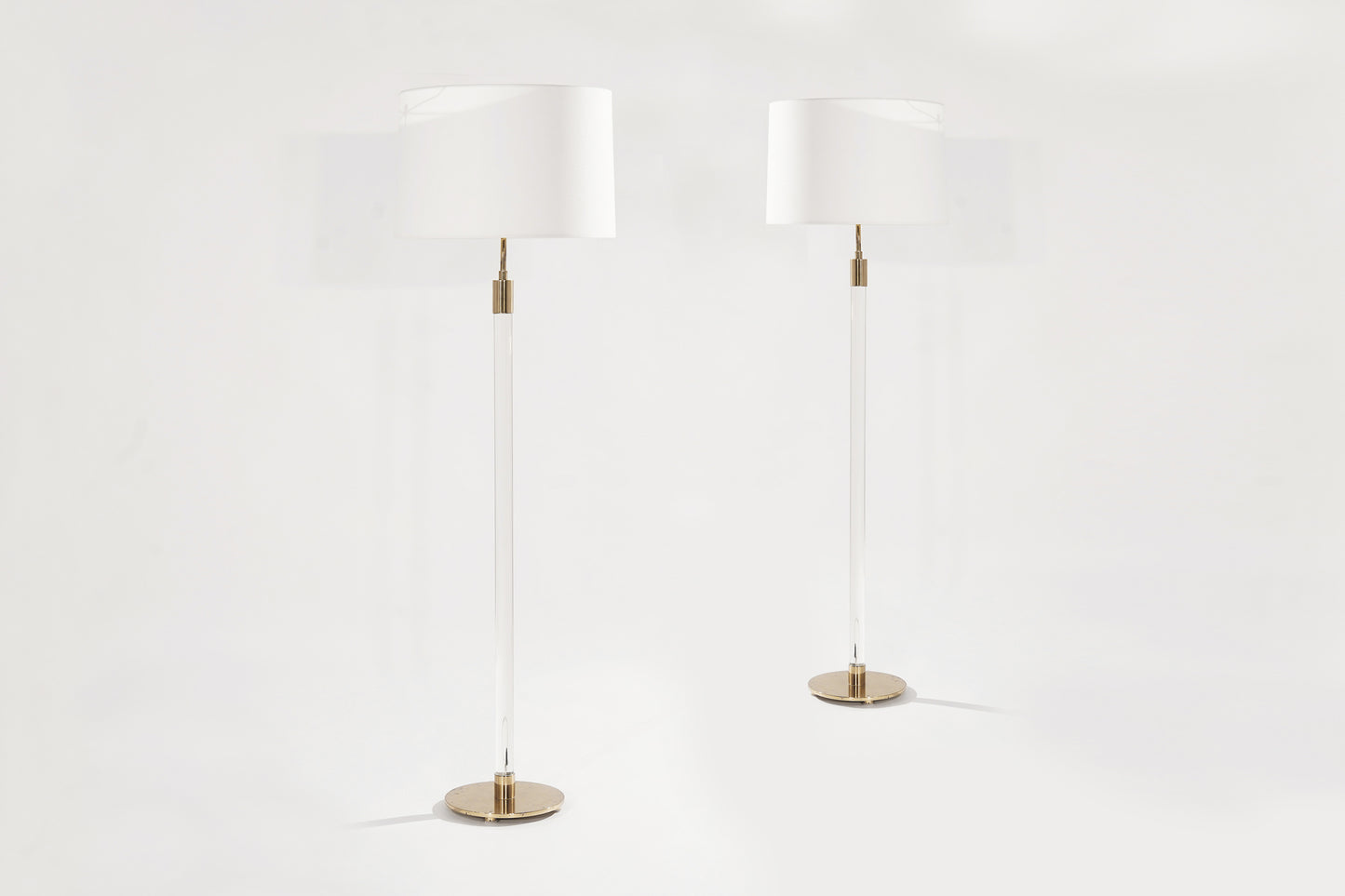 Glass Rod Floor Lamps by Hansen Lighting Co. New York, 1970s