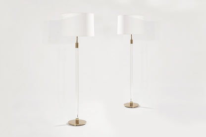 Glass Rod Floor Lamps by Hansen Lighting Co. New York, 1970s