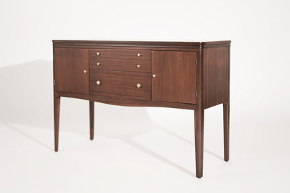 Mid Century Entry Console Table in Mahogany, C. 1950s