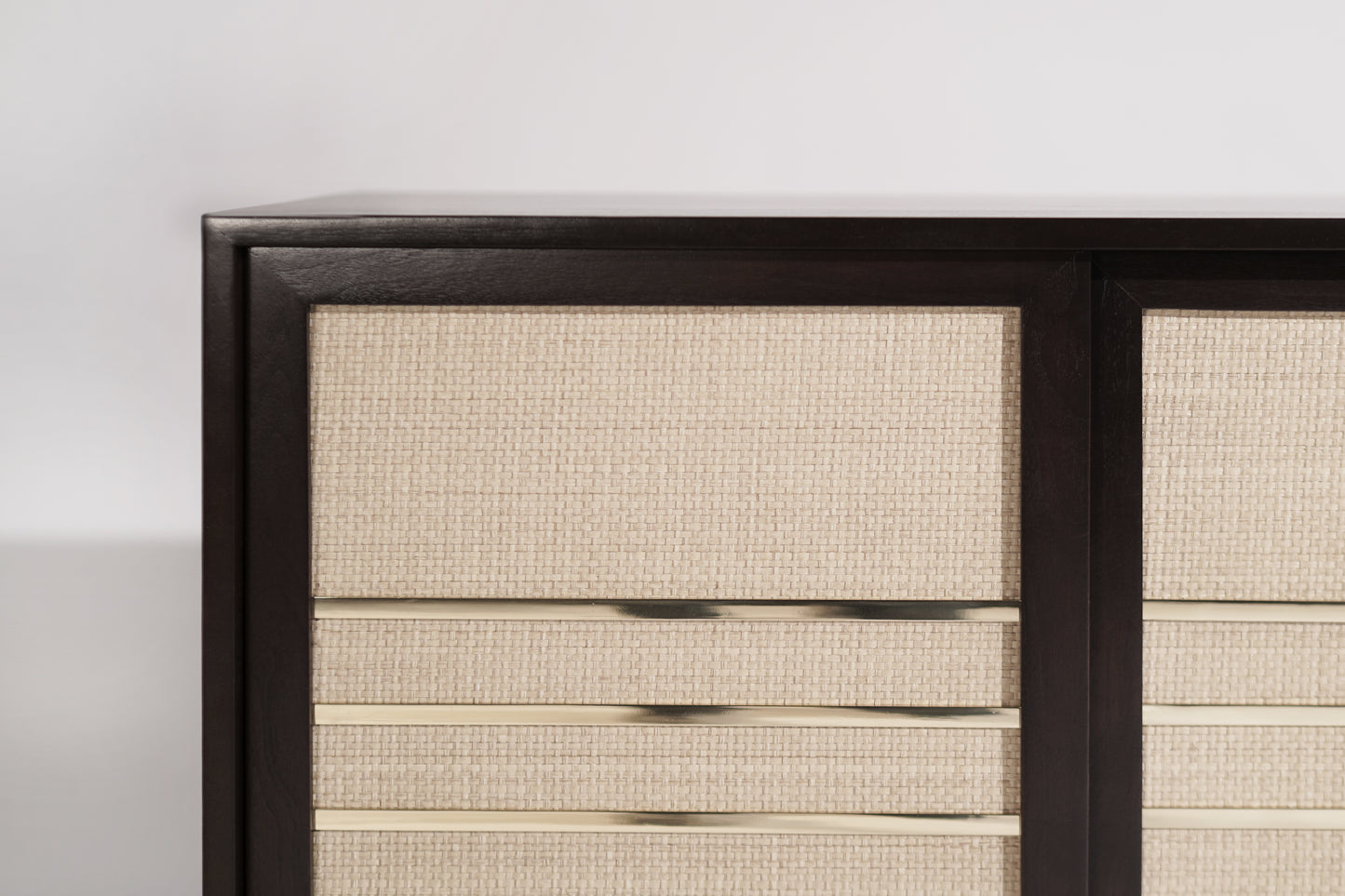 Mid-Century Brass and Walnut Credenza, C. 1950s