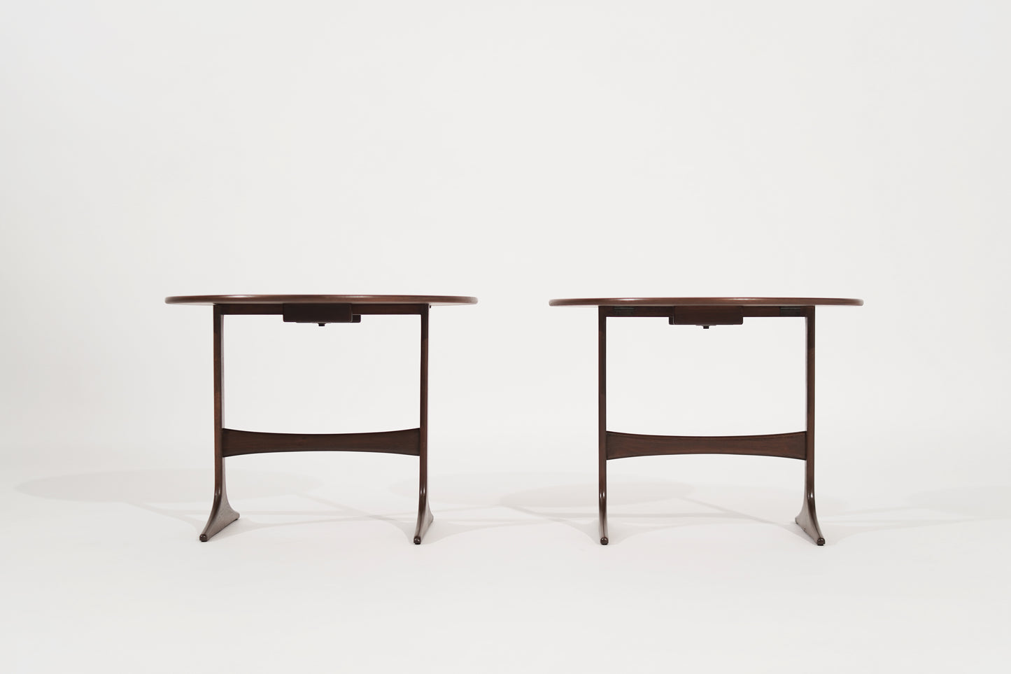 Walnut End Tables by Sven Engstrom & Gunnar Myrstrand, Sweden, circa 1960s