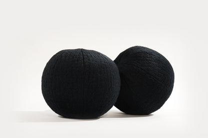 Orb Accent Pillow in Navy Blue Alpaca by Holly Hunt