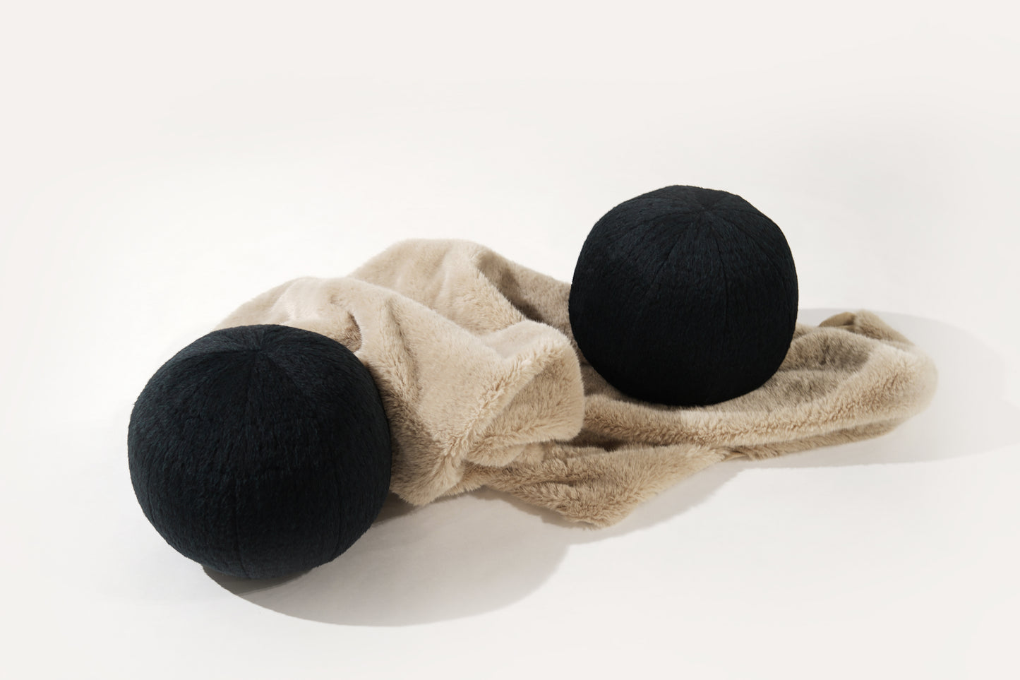 Orb Accent Pillow in Navy Blue Alpaca by Holly Hunt