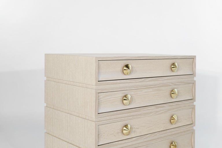 Stacked Chests of Drawers in Limed Oak