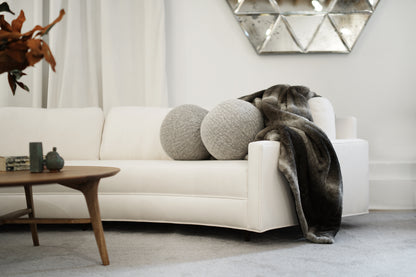 Orb Accent Pillow in Slate Grey Alpaca by Holly Hunt