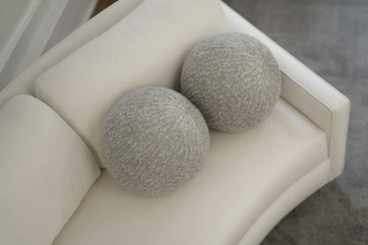 Orb Accent Pillow in Slate Grey Alpaca by Holly Hunt