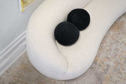 Orb Accent Pillow in Navy Blue Alpaca by Holly Hunt