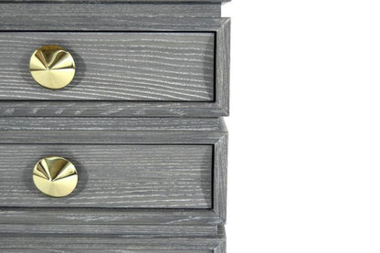 Stacked End Tables in Grey Ceruse