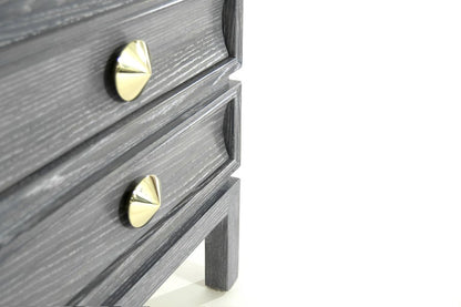Stacked End Tables in Grey Ceruse