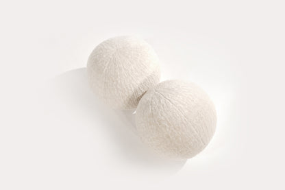 Orb Accent Pillow in Ivory Cream Alpaca by Holly Hunt