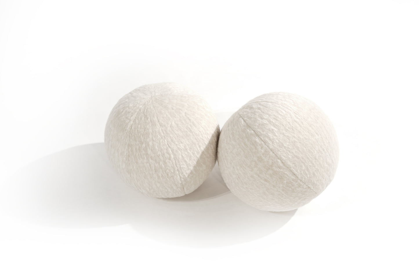 Orb Accent Pillow in Ivory Cream Alpaca by Holly Hunt