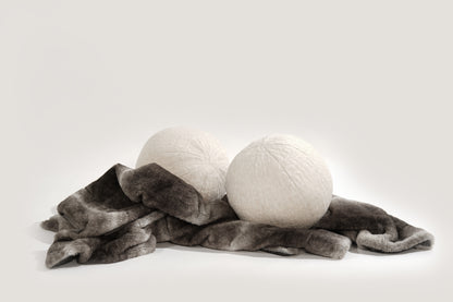 Orb Accent Pillow in Ivory Cream Alpaca by Holly Hunt