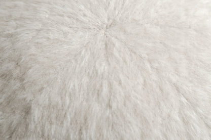 Orb Accent Pillow in Ivory Cream Alpaca by Holly Hunt