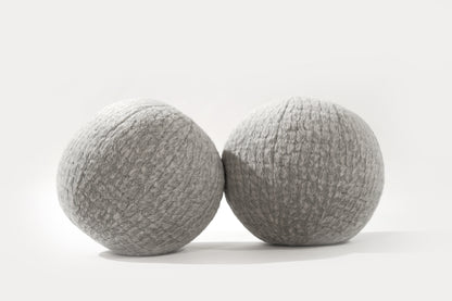 Orb Accent Pillow in Slate Grey Alpaca by Holly Hunt