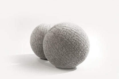 Orb Accent Pillow in Slate Grey Alpaca by Holly Hunt
