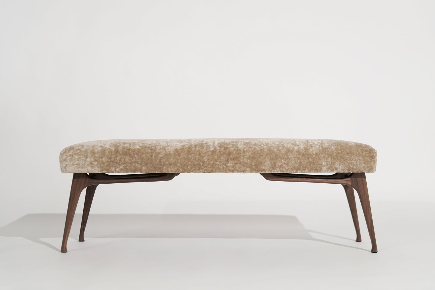 Sculptural ICO Bench Series 54 in Natural Walnut